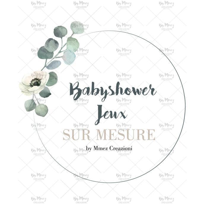 Jeux Pronostic Baby Shower personnalisée - Thème Eucalyptus - Mmez Creazioni