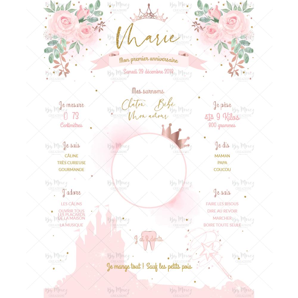 Invitation d'anniversaire Princesse personnalisée - Violet