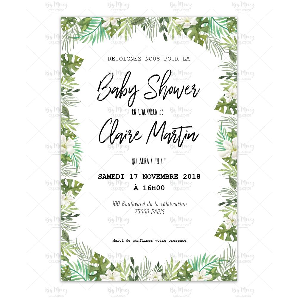 Jeux Pronostic Baby Shower personnalisée - Thème Eucalyptus - Mmez Creazioni
