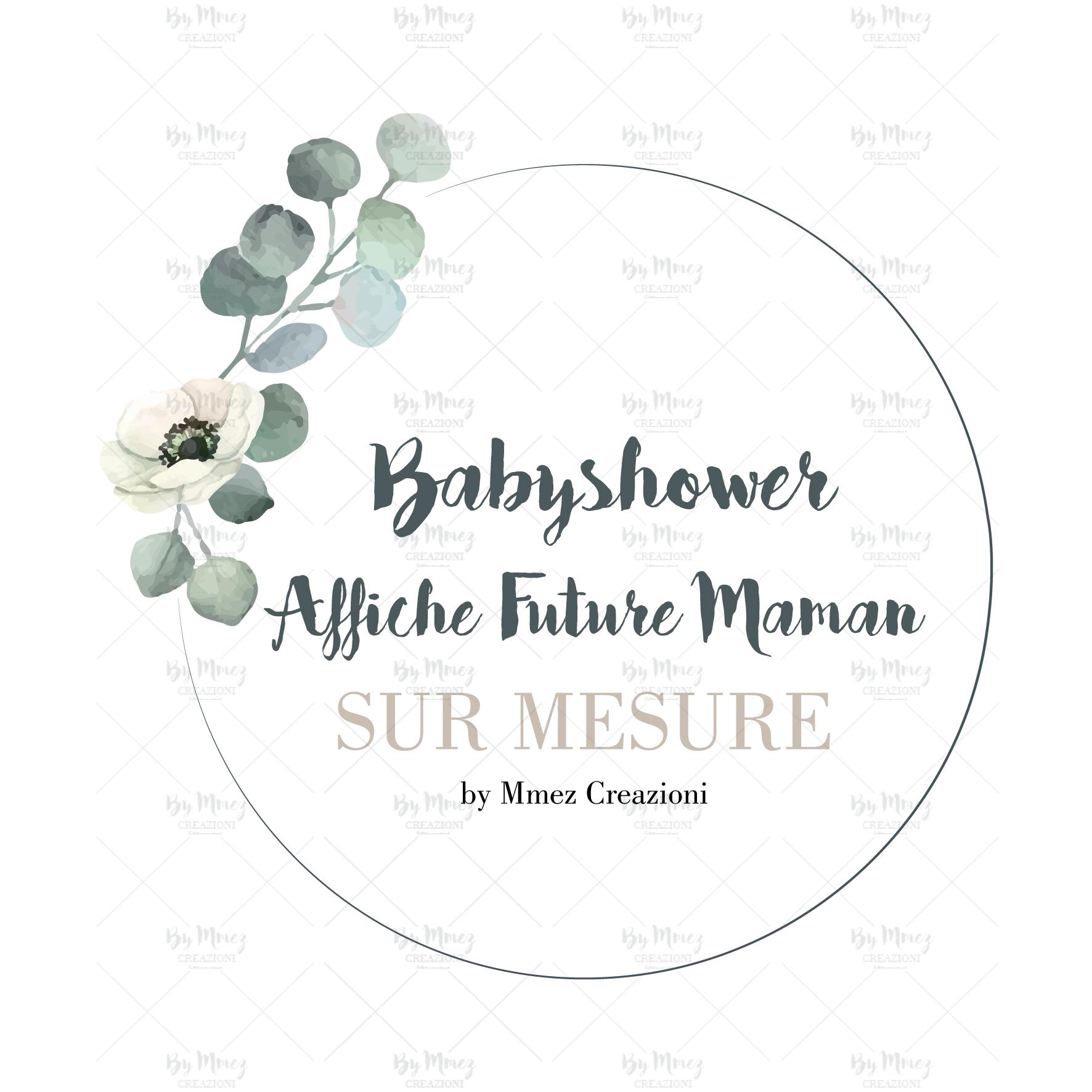 Affiche future maman baby shower sur mesure - Mmez Creazioni