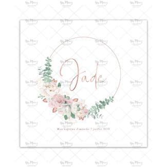 MMEZ CREAZIONI - FAIRE PART - INVITATION BAPTEME PERSONNALISE CHAMPRETRE BOHEME & ROSE GOLD - 1