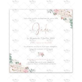 MMEZ CREAZIONI - FAIRE PART - INVITATION BAPTEME PERSONNALISE CHAMPRETRE BOHEME & ROSE GOLD - 2