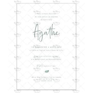 MMEZ CREAZIONI - FAIRE PART - INVITATION BAPTEME PERSONNALISE FLEURIE BOHEME - 2