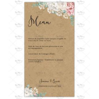 MMEZ CREAZIONI - MENU BAPTEME PERSONNALISE CHAMPETRE & KRAFT