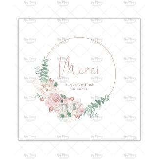 MMEZ CREAZIONI - REMERCIEMENT - INVITATION BAPTEME PERSONNALISE CHAMPETRE BOHEME ROSE & ROSE GOLD - 1