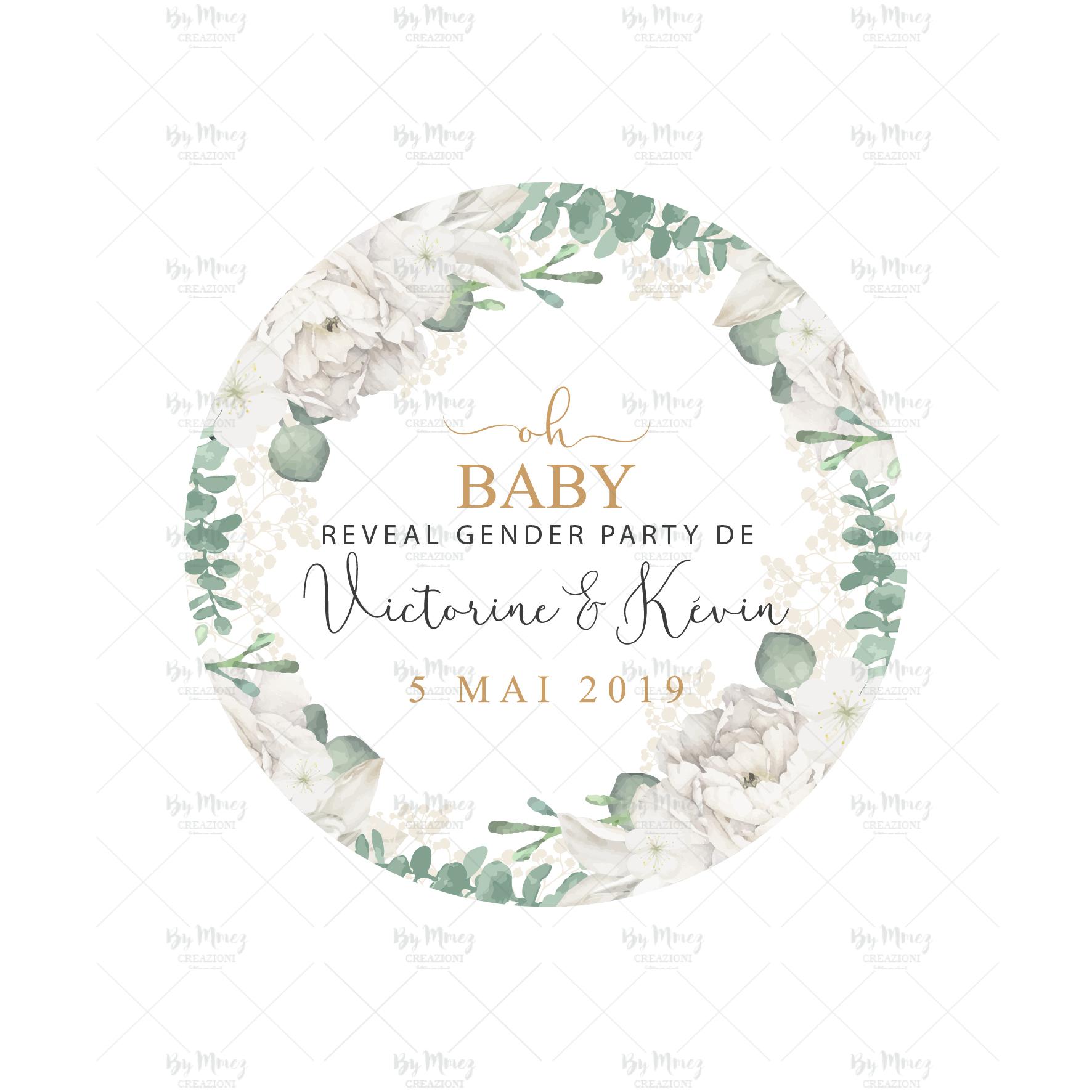 Jeux Pronostic Baby Shower personnalisée - Thème Eucalyptus - Mmez Creazioni