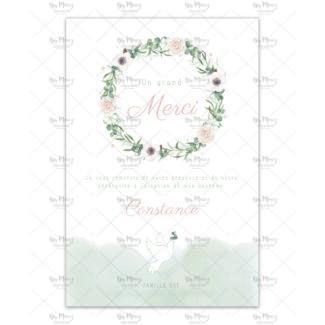 MMEZ CREAZIONI - REMERCIEMENT - INVITATION BAPTEME PERSONNALISE BICHE & PASTEL - 1