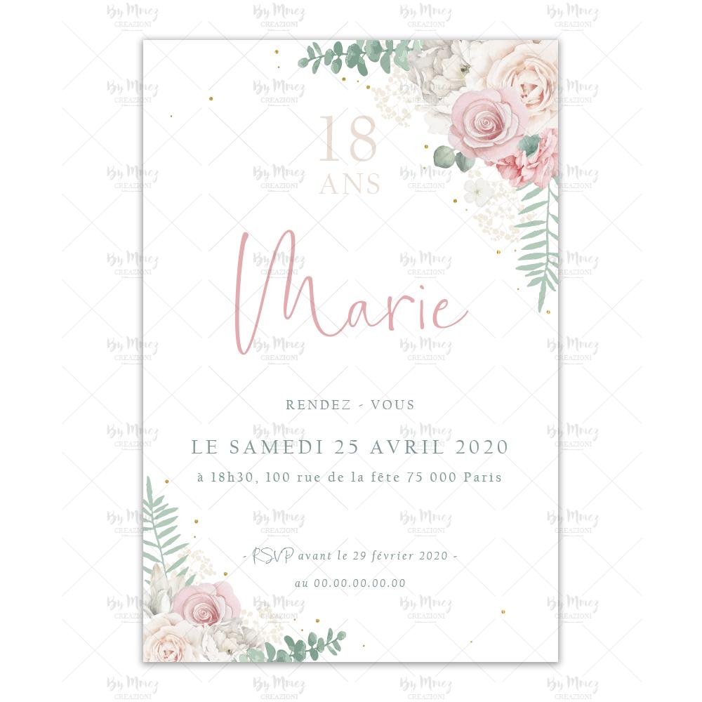 Invitation Anniversaire Theme Douceur Champetre Mmez Creazioni Invitation Anniversaire Theme Douceur Champetre Mmez Creazioni