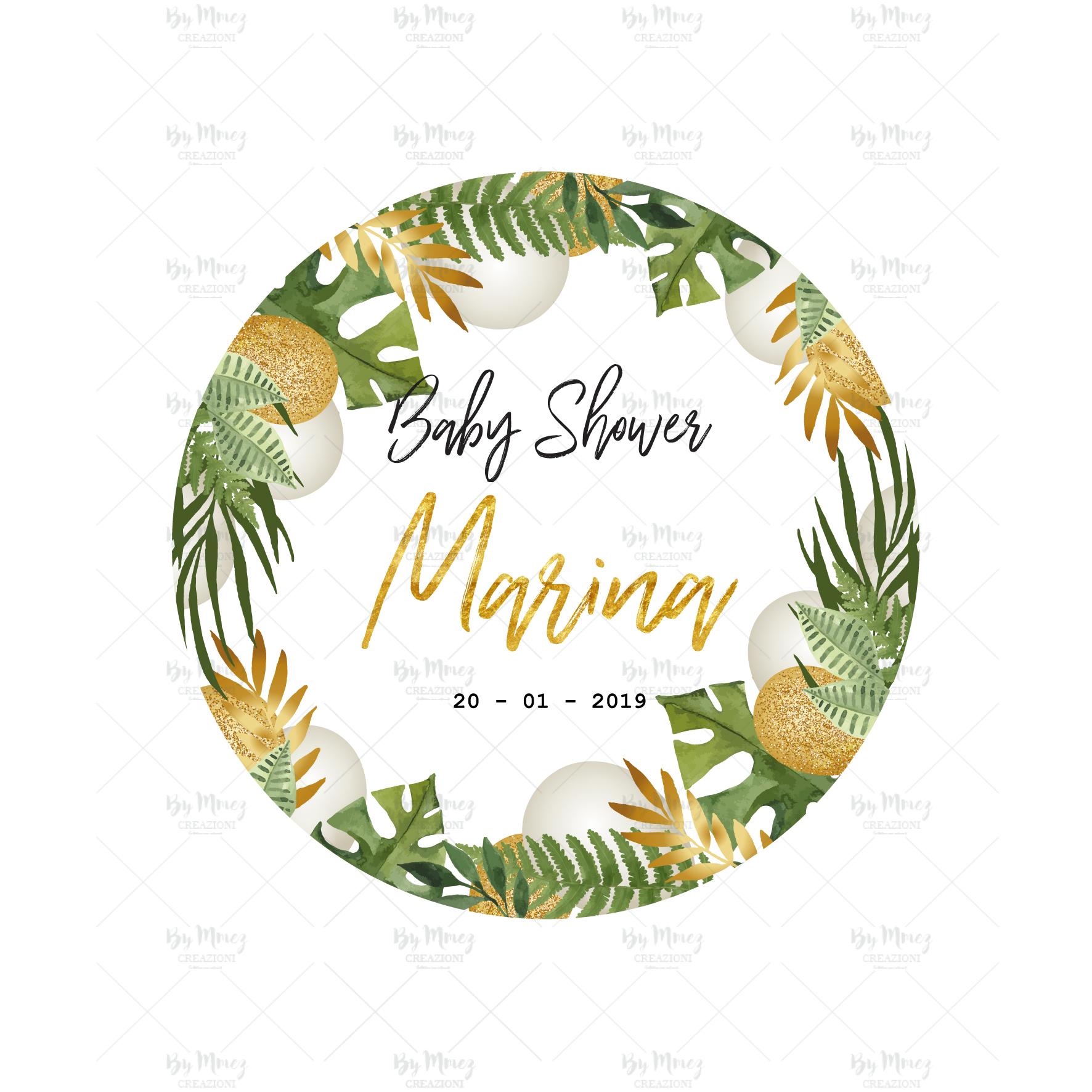 Personnalisé Rond Mariage Bridal Shower étiquettes autocollants-Tropical Hawaiian Fleurs