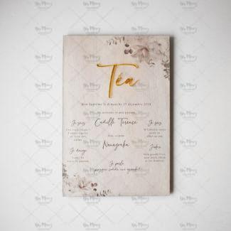 MMEZ CREAZIONI - AFFICHE EN BOIS - THEME FLEURIE