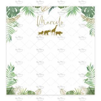 Invitation Anniversaire Theme Jungle Tropical Chic Mmez Creazioni