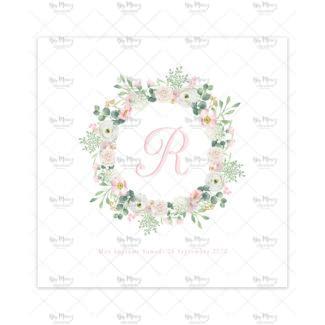 MMEZ CREAZIONI - FAIRE PART - INVITATION BAPTEME PERSONNALISE BOUQUET FLEURIE - 1