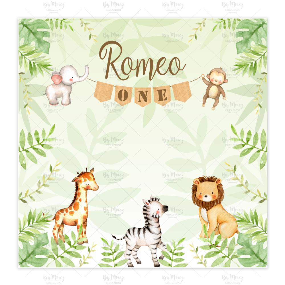 Décoration poster animaux de la forêt personnalisé pour anniversaire