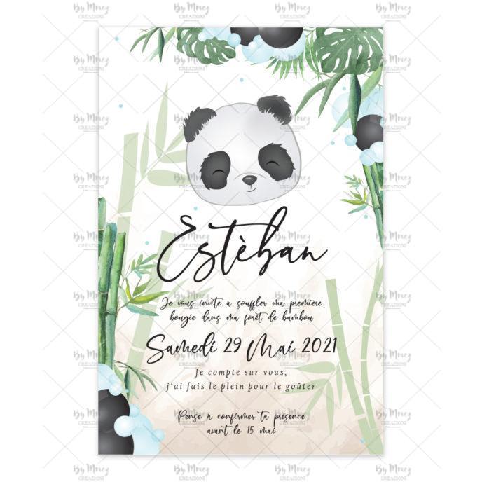 DIY Tuto facile - carte invitation PANDA anniversaire - 004 