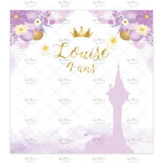 MMEZ CREAZIONI - AFFICHE ANNIVERSAIRE BIENVENUE PERSONNALISEE PRINCESSE & VIOLET