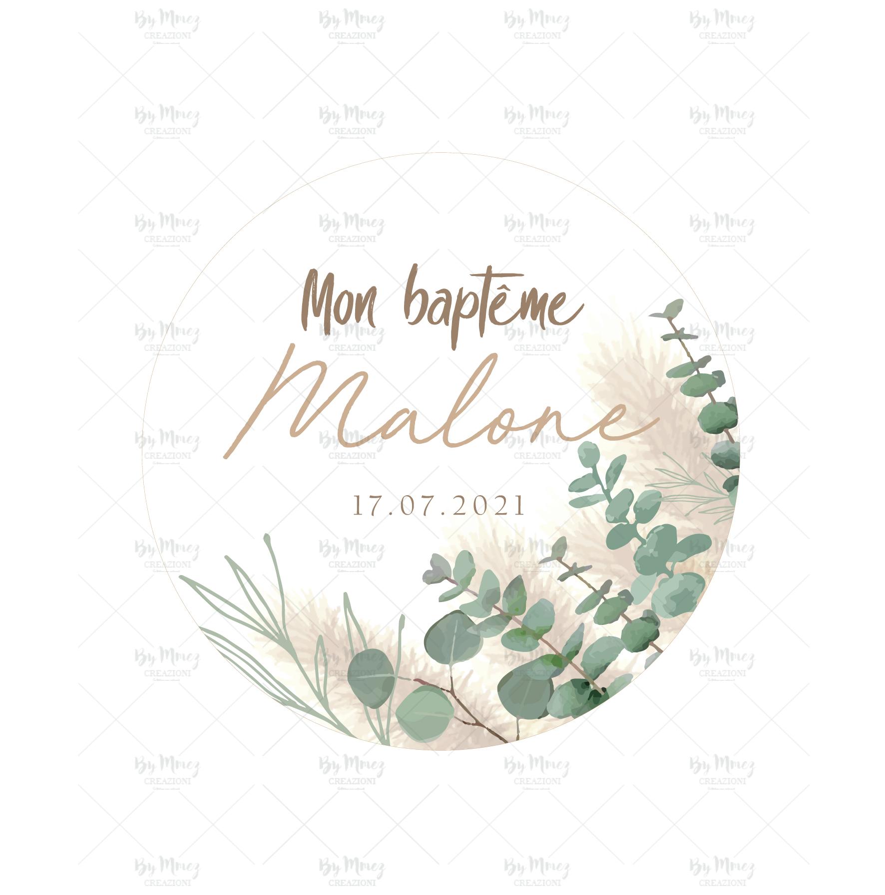 Étiquette autocollante / Stickers - Thème Pampas & Eucalyptus - Mmez  Creazioni