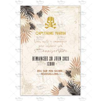 MMEZ CREAZIONI - INVITATION ANNIVERSAIRE PERSONNALISEE - PIRATE & BOHO