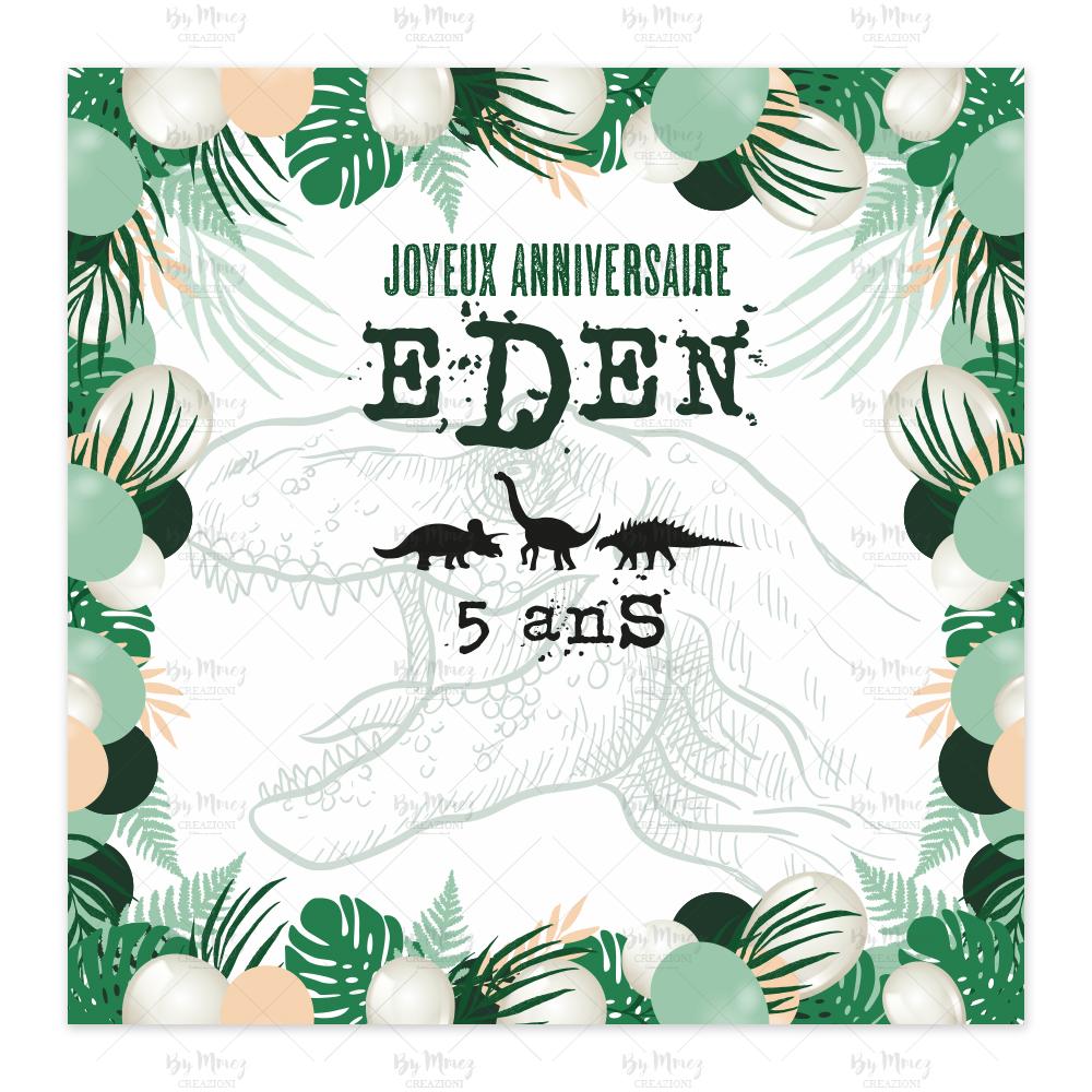 Invitation Anniversaire - Thème Dinosaure Tropical - Mmez Creazioni