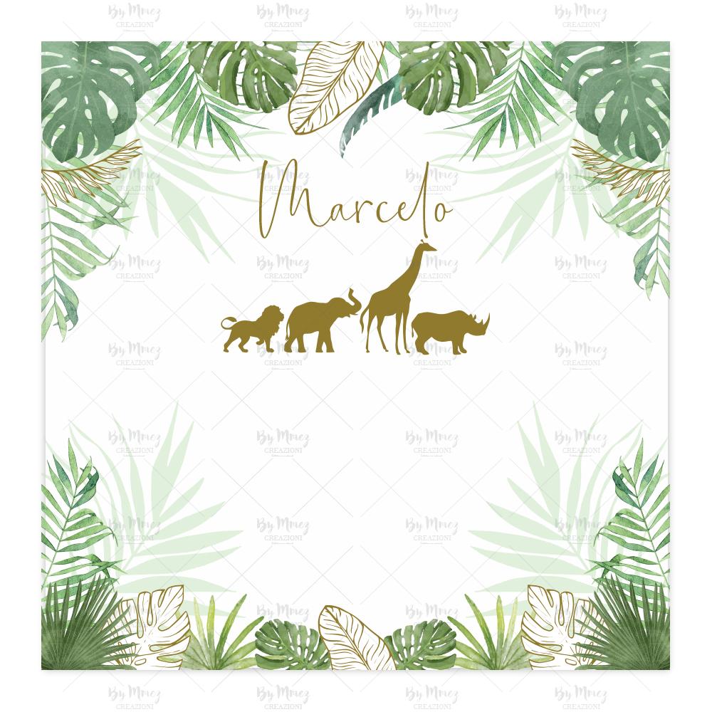 Invitation Anniversaire - Thème Jungle tropical chic - Mmez Creazioni