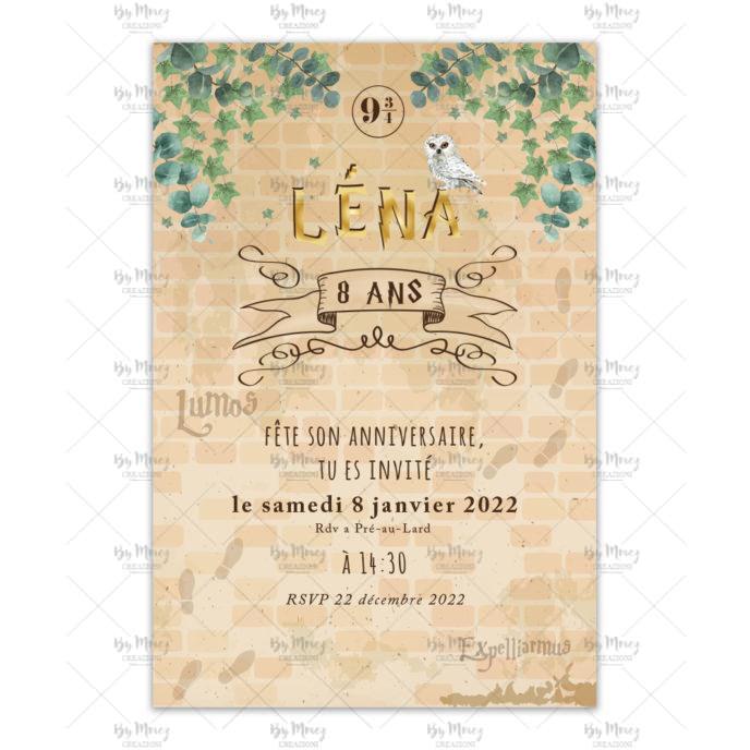 Invitation Anniversaire Enfant Petit Sorcier