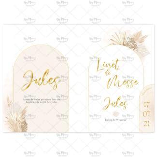 MMEZ CREAZIONI - COUVERTURE LIVRET DE MESSE PERSONNALISE BOHO & WHITE