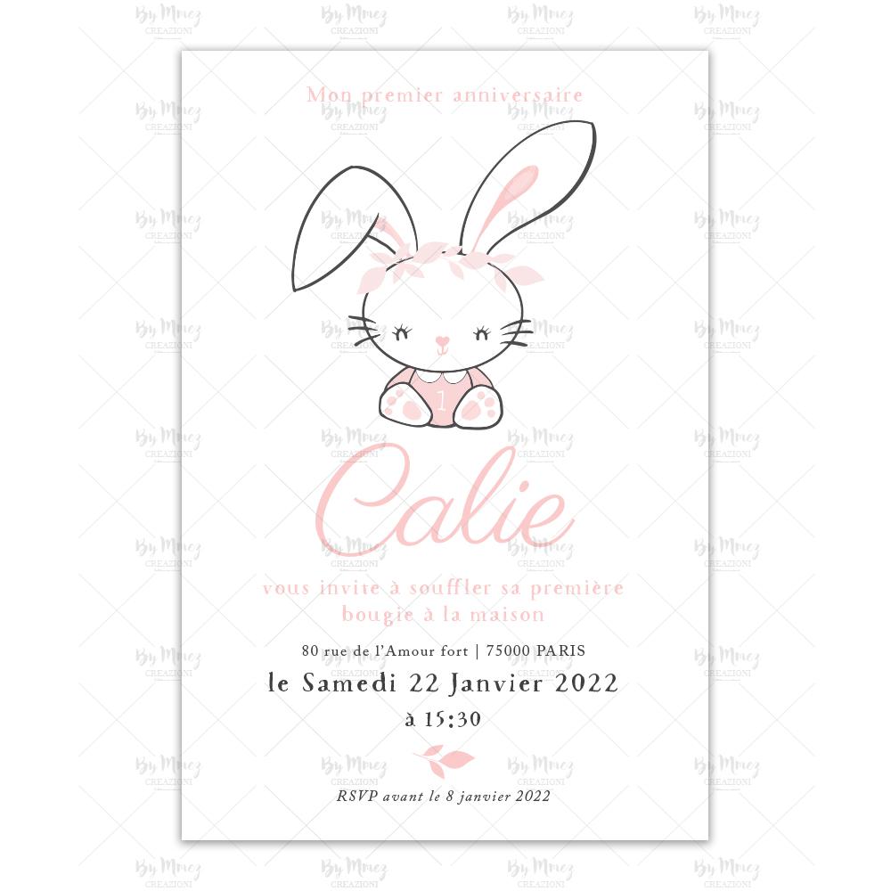 8 Cartons d'invitation en carton Petit Lapin blancs 15,2 x 10,2 cm -  Vegaooparty