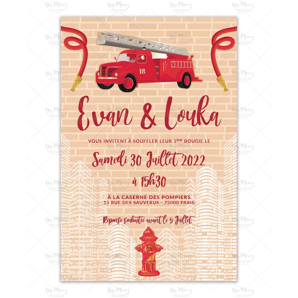 Un anniversaire pompiers (DIY+printable) - Madame Castor