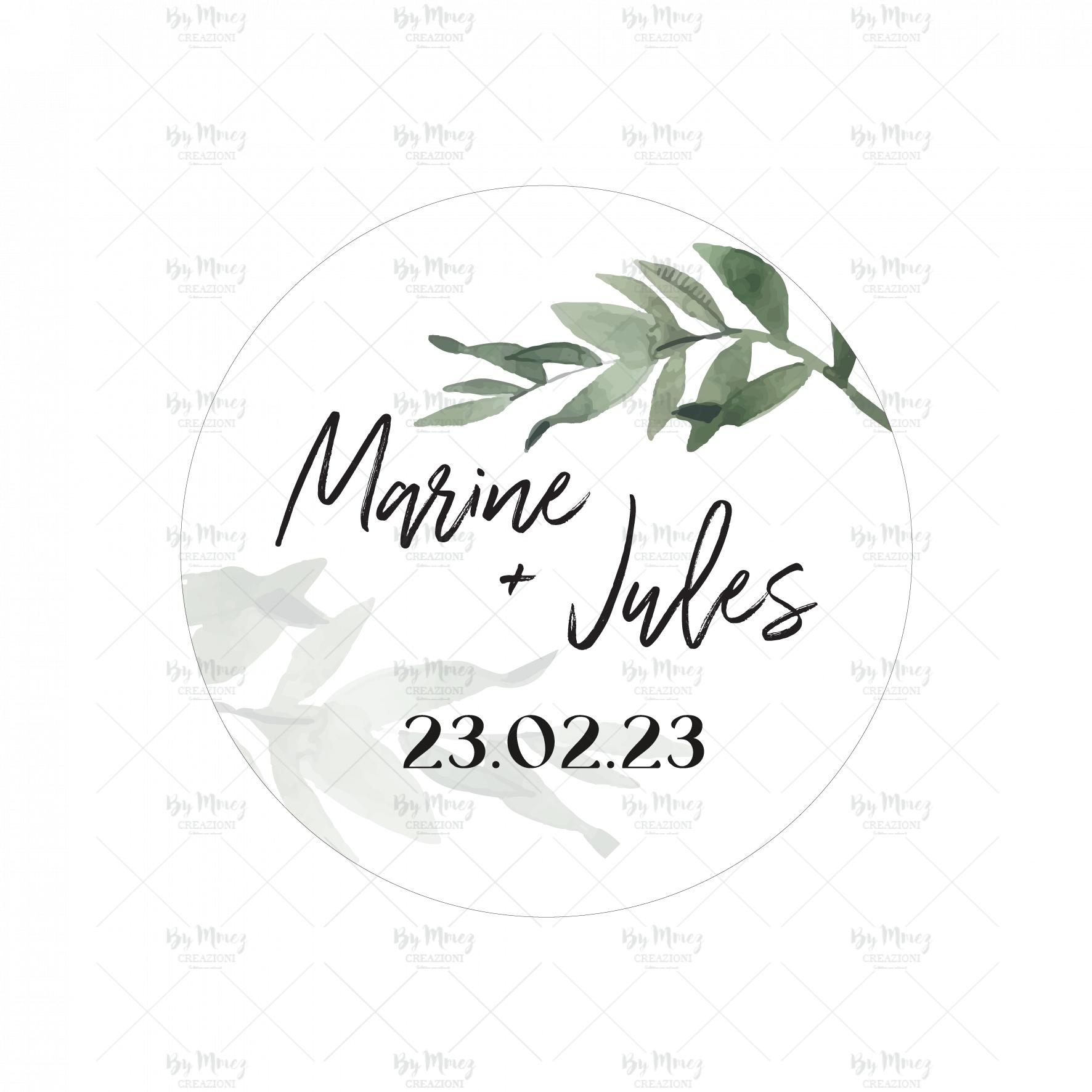 Étiquette autocollante / Stickers Communion - Thème Pureté & Fleuries -  Mmez Creazioni