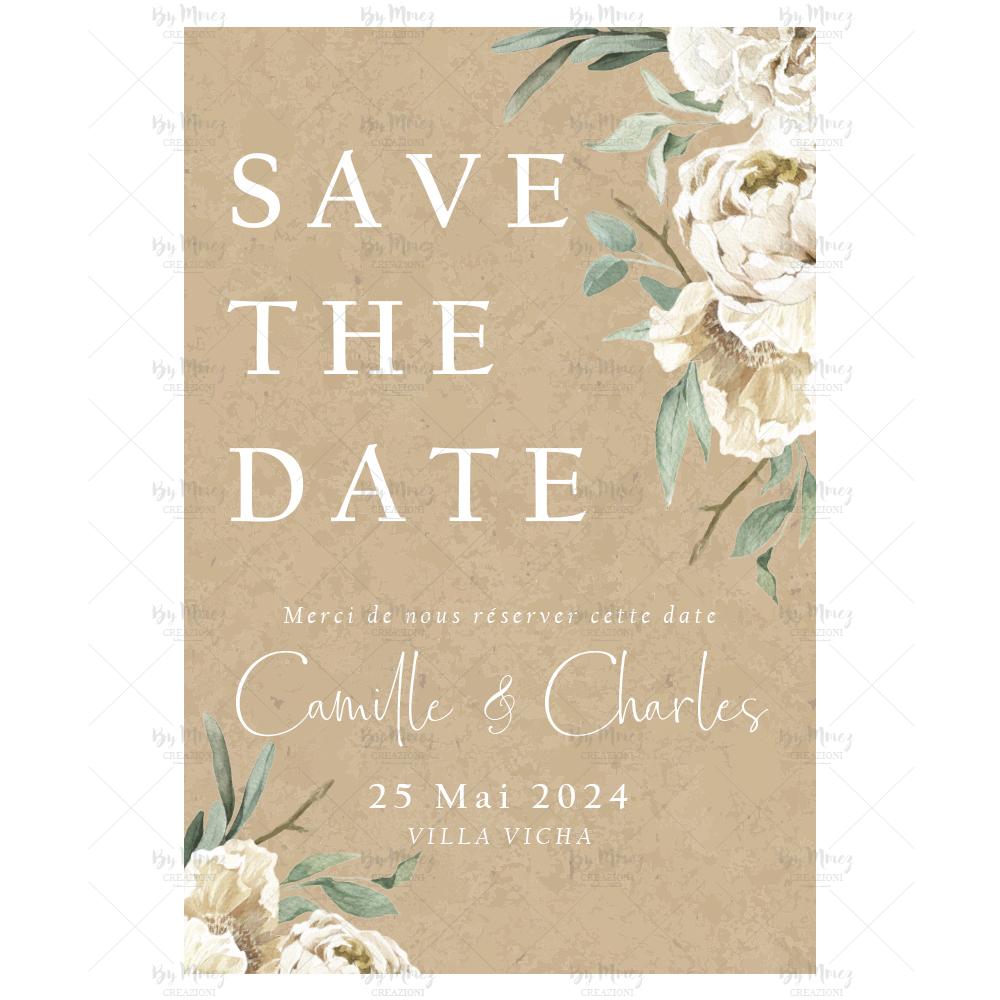 MMEZ CREAZIONI - SAVE THE DATE MARIAGE SUR MESURE PERSONNALISEE - NOCE CHAMPETRE