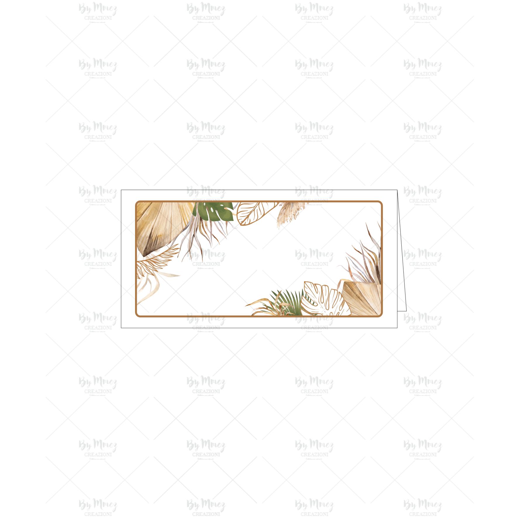 Marque page / Signet Communion - Thème Eucalyptus aquarelle - Mmez Creazioni