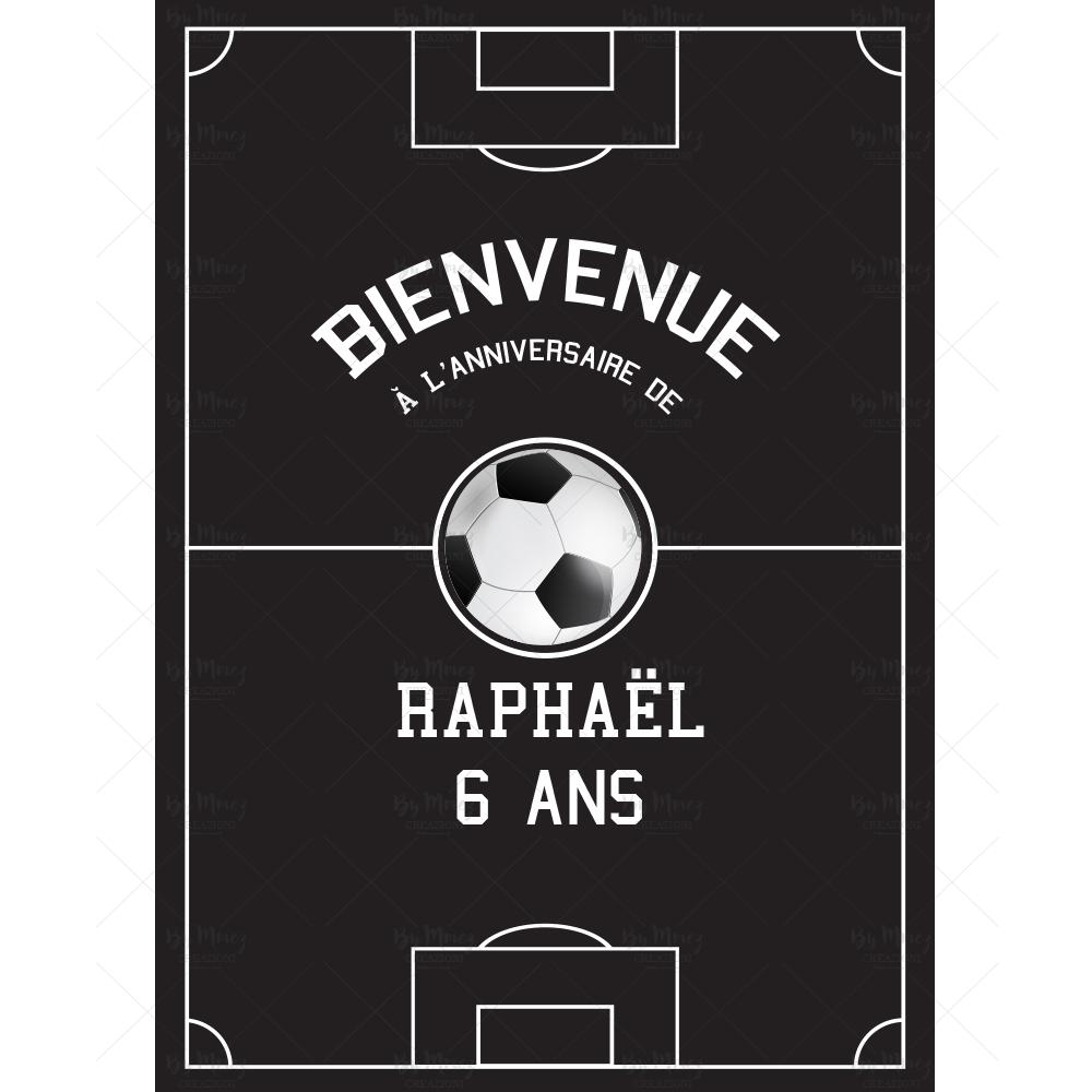 Invitation à personnaliser - Terrain de Foot pour l'anniversaire