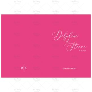 Couverture livret de messe - Thème Orange & Rose Fushia