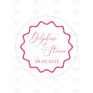 MMEZ CREAZIONI - ETIQUETTE STICKER PERSONNALISEE - ORANGE & FUSHIA