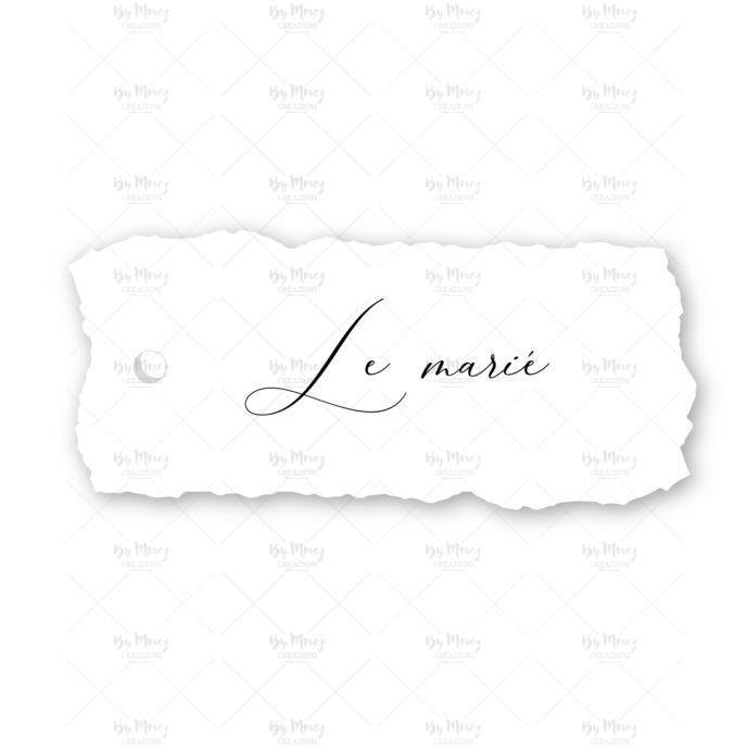 Marque place - Thème Coton & épuré