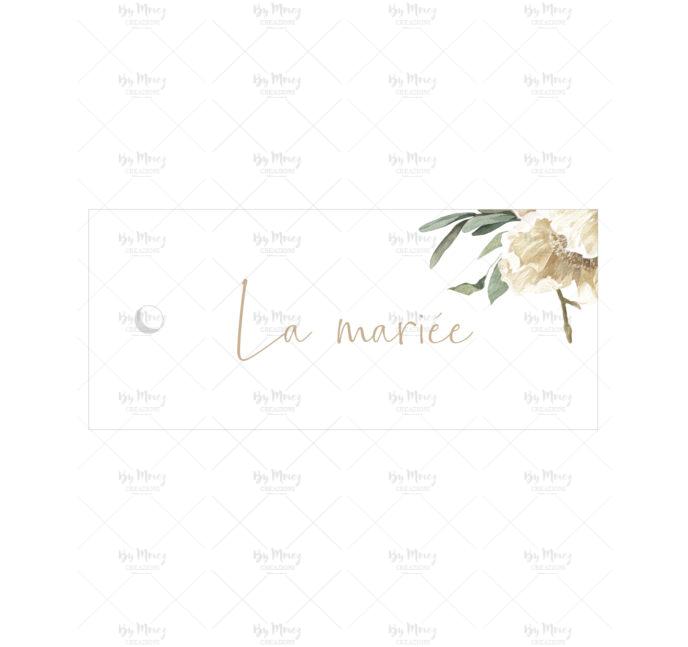 Marque place - Thème Noce champêtre