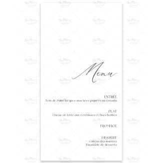 Menu mariage - Epuré & Green Sauge