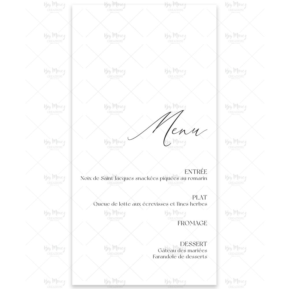 MMEZ CREAZIONI - MENU - THEME EPURE & GREEN SAUGE
